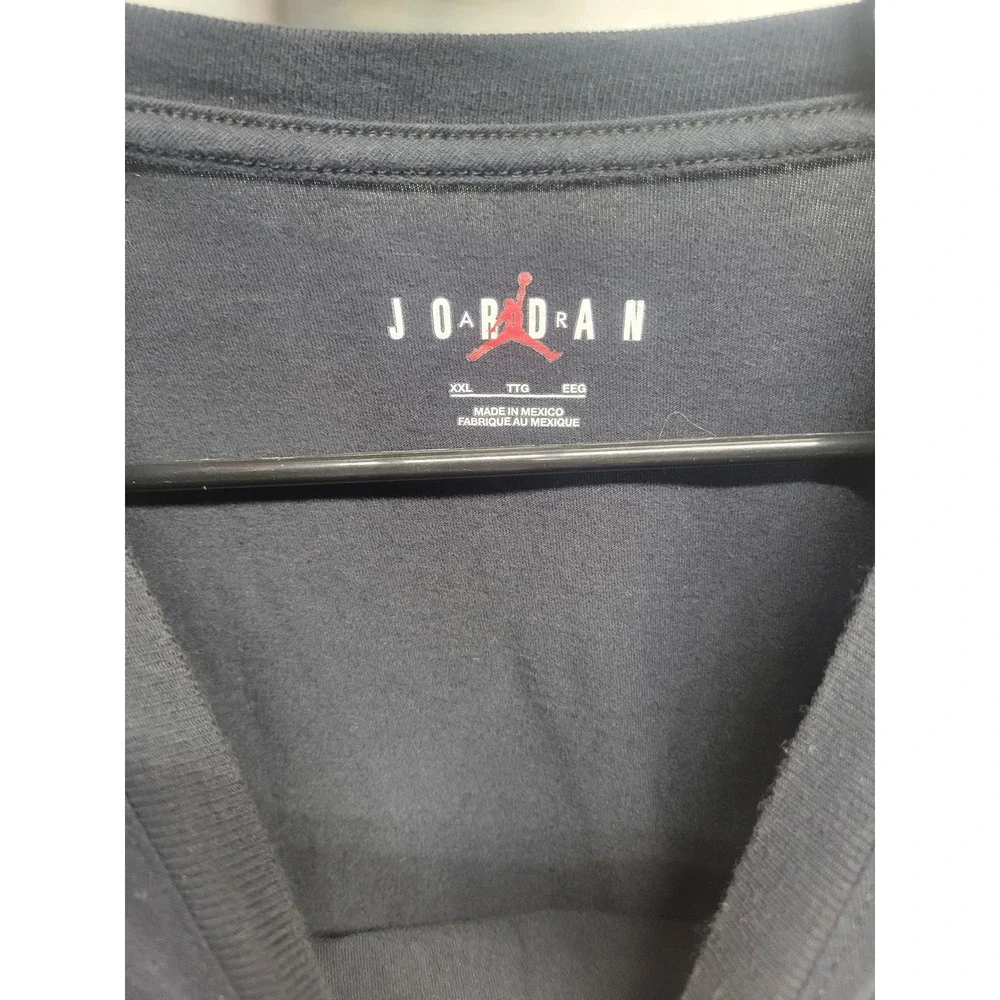 Jordan Jumpman Graphic T-Shirt Mens XXL Black Purple Globe Basketball Tee‎